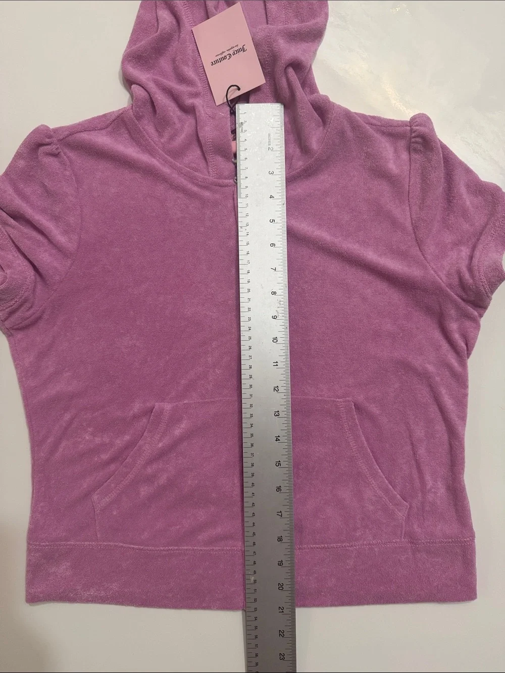 Juicy Couture Pink Terry Rhinestone Hoodie Shorts Set Y2K NWT L
